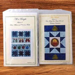 All Is Bright Quilt Block Kits Plus Felt and Fabric #7 #8 Christmas Mittens